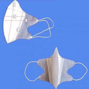 Disposable 3D face mask